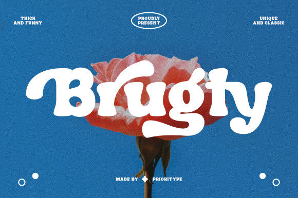 Brugty: A Bold Display Font with Nostalgic Flair