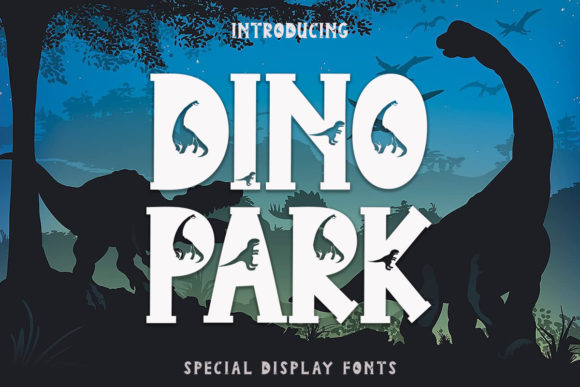 Dino Park: A Playful Display Font for Digital Creativity