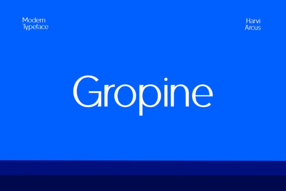 Gropine – A Minimal Display Font for Web Design