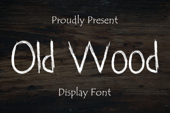 Old Wood Font for Handmade Creations